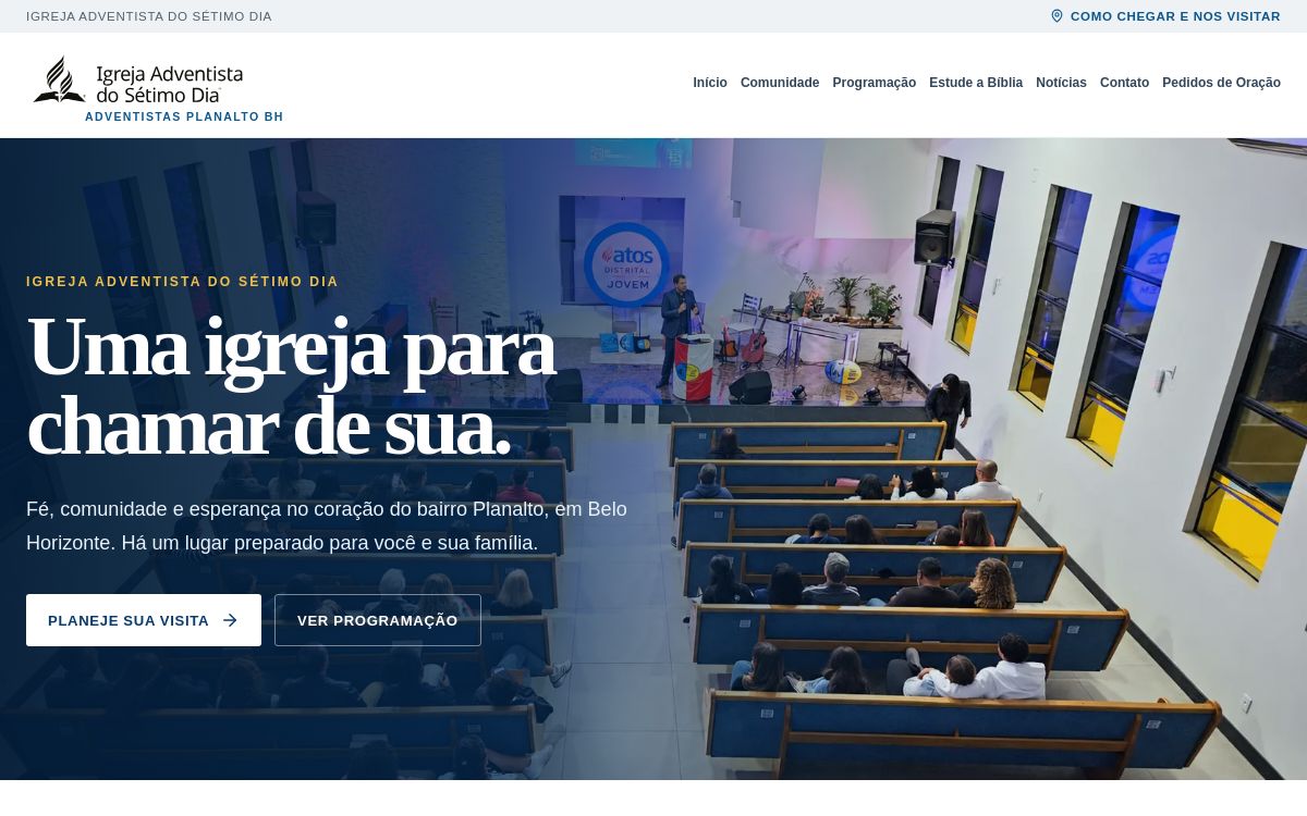 Captura do site IASD Planalto